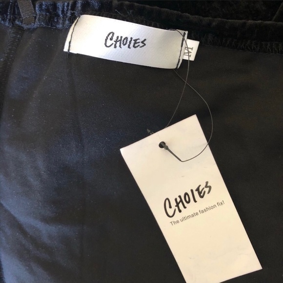 Velvet Black Heart Neck Bodysuit Size M - Picture 6 of 8